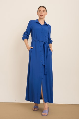 Vestido-camisa - Azul