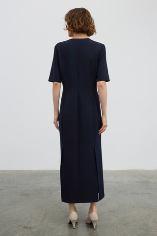 Vestido comprido - Azul-marinho