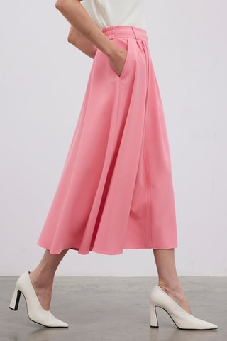 Falda midi - Rosa