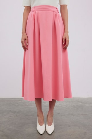 Falda midi - Rosa