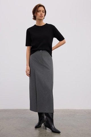 Falda larga - Gris