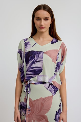 Blouse - Violet et rose