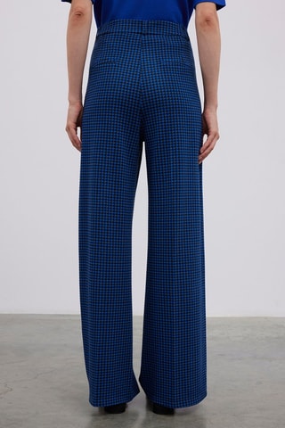 Pantalón wide leg - Negro y azul