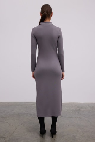 Vestido comprido - Cinzento
