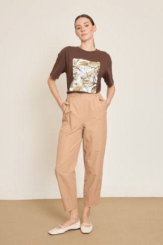 Pantalon 7/8 - Marron