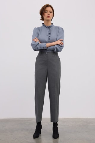 Pantalon carotte - Gris