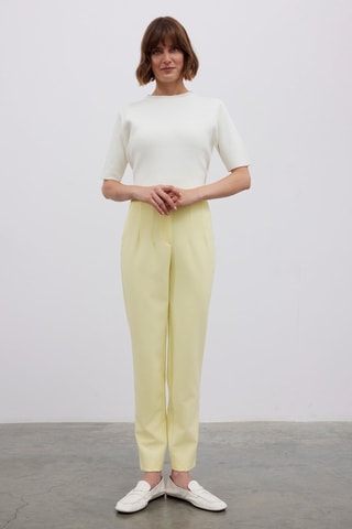 Pantalon taille haute - Jaune