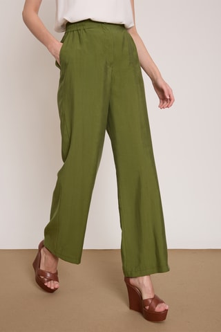 Pantalon wide legs - Vert
