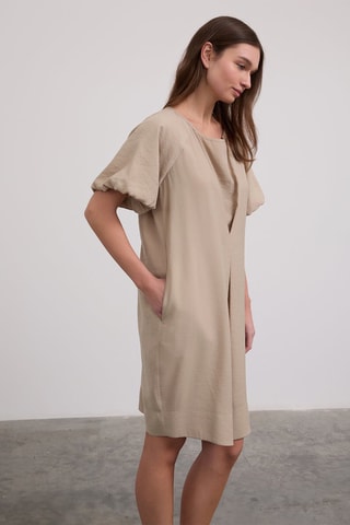 Robe droite  - Beige