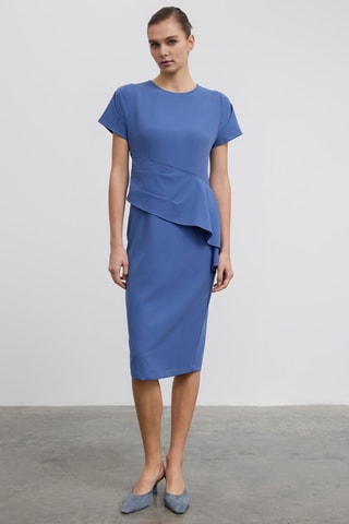Robe fourreau  - Bleu