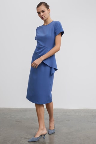 Robe fourreau  - Bleu
