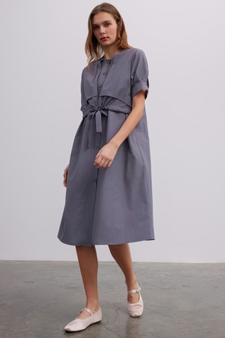 Robe chemise  - Gris