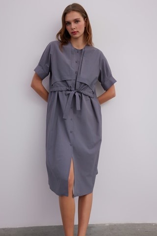 Robe chemise  - Gris