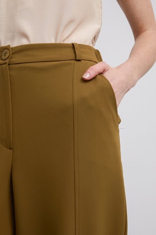 Pantalón 7/8 de tiro alto - Marrón