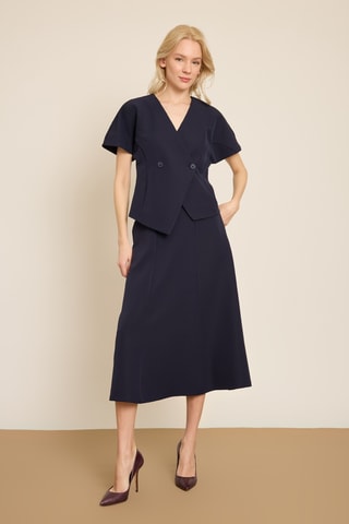 Jupe midi - Bleu marine
