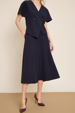 Jupe midi - Bleu marine