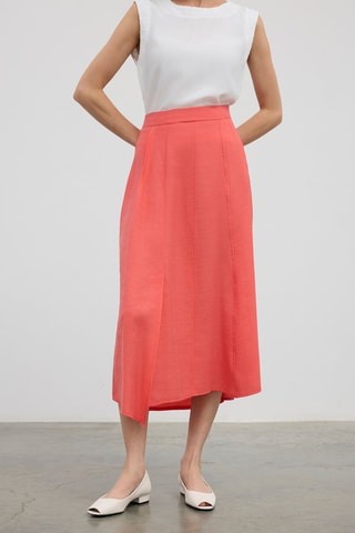 Falda midi - Rojo