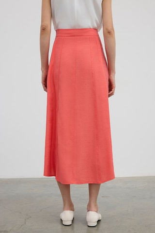 Falda midi - Rojo