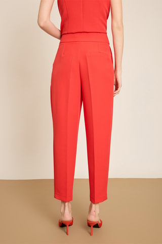 Pantalon carotte 7/8 - Rouge