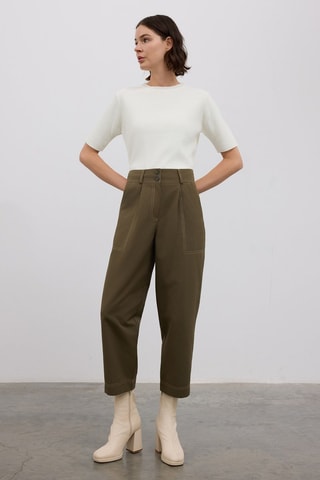 Pantalón carrot - Caqui