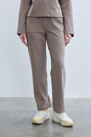Pantalón recto - Topo