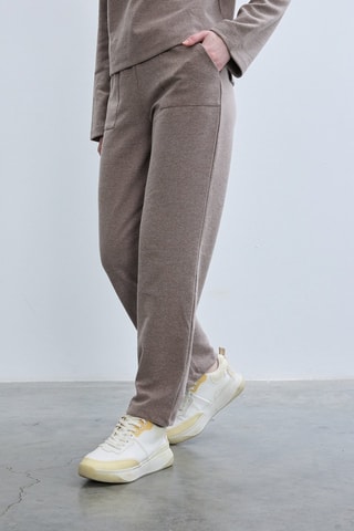 Pantalón recto - Topo