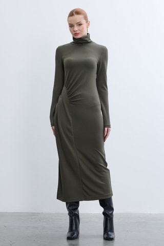 Vestido comprido - Caqui