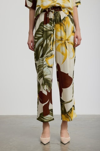 Pantalón de tiro alto 7/8 - Verde
