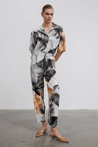 Pantalón de tiro alto 7/8 - Negro