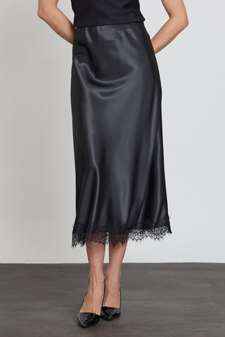 Falda midi - Negro