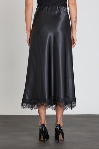 Falda midi - Negro