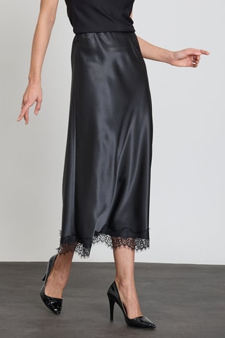 Falda midi - Negro