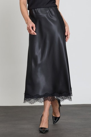 Falda midi - Negro