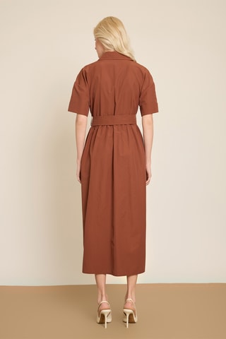 Vestido-camisa - Castanho