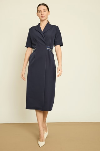 Vestido direito - Azul-marinho