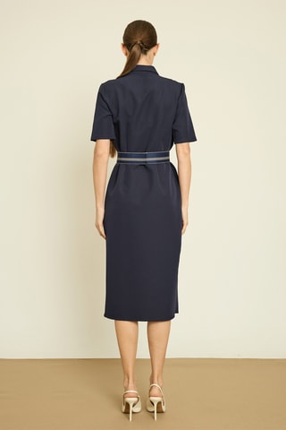 Vestido direito - Azul-marinho