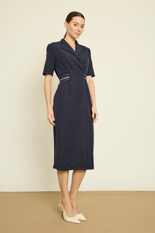 Vestido direito - Azul-marinho