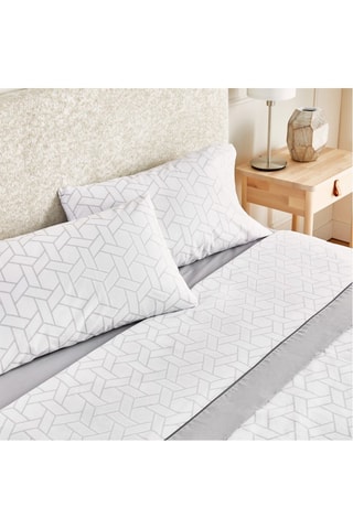 Katoenen Lakenset 59 Draad/cm² - Grijs