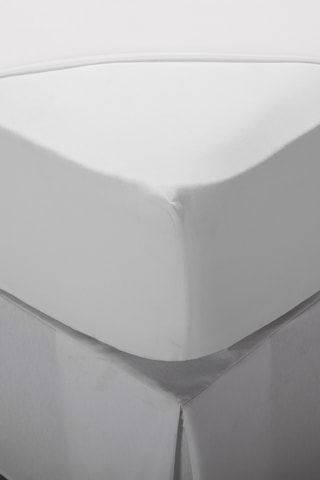 Katoenen en Polyester Hoeslaken 59 Draad/cm² - Wit