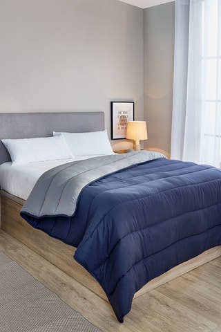 Fñeece Dubbelzijdig Dekbed - 400 g/m² - Donkergrijs