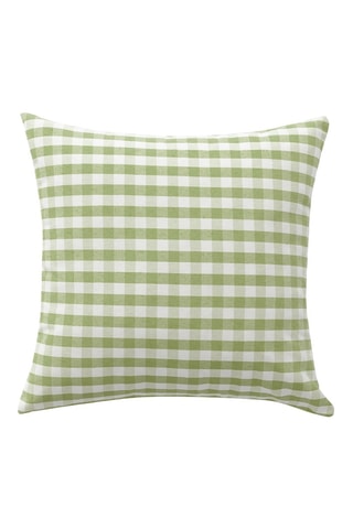 2 housses de coussin Vichy  -  45 x 45 cm - Vert
