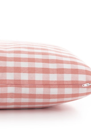 2 housses de coussin Vichy  -  45 x 45 cm - Rose clair
