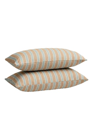 2 housses de coussin  -  45 x 45 cm - Marron