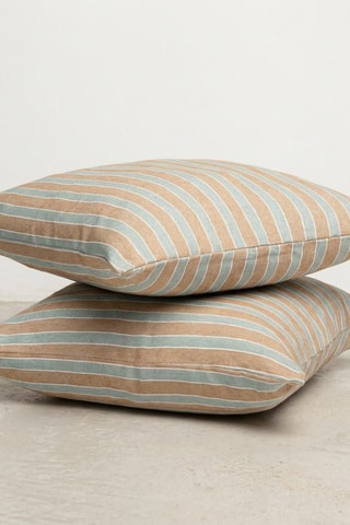 2 housses de coussin  -  45 x 45 cm - Marron