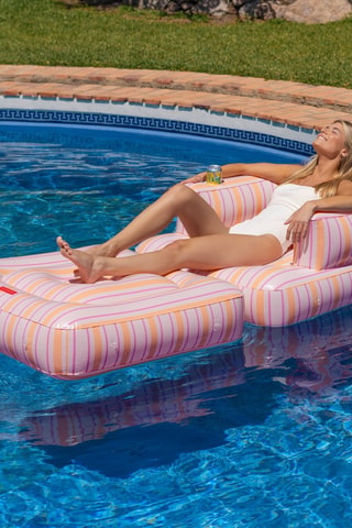 Matelas de piscine gonflable - 25 x 90 x 90 cm - Jusqu'à 120 kg