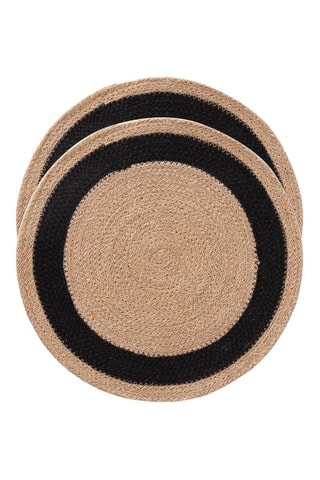 2 sets de table Yulaya - 38 x 38 cm - Beige