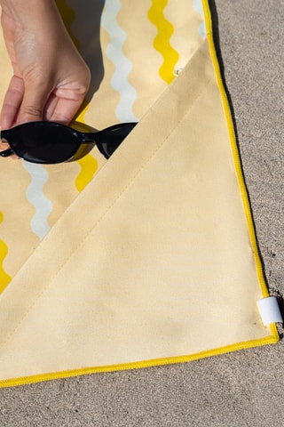Serviette de plage jaune - 90 x 1 x 180 cm - Jaune