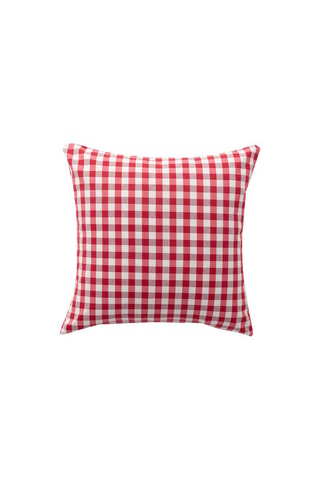 2 housses de coussin Vichy  -  45 x 45 cm - Rouge