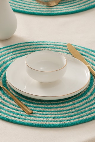 2 sets de table Rayana - 38 x 38 cm - Bleu