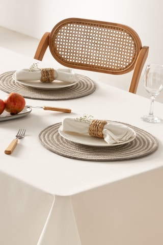 2 sets de table Rayana - 38 x 38 cm - Gris